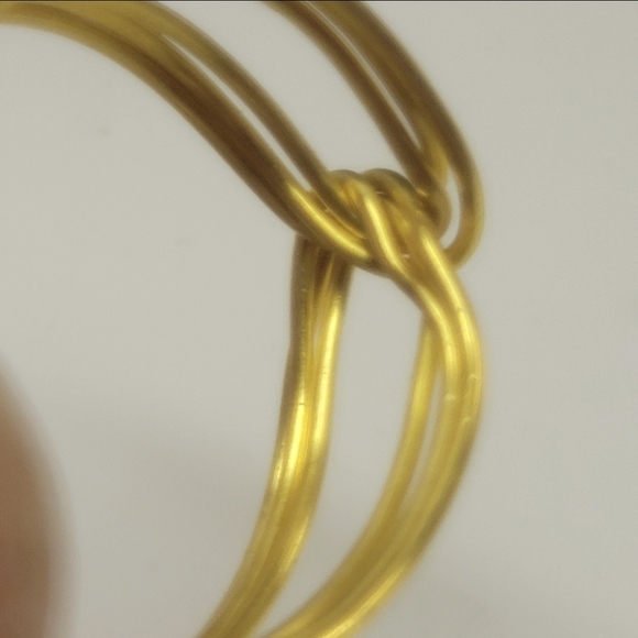Gold Wire Wrapped Triple Twisted Ring - Picture 5 of 7